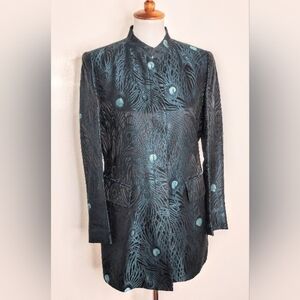 DANA BUCHMAN PEACOCK FEATHER JACKET